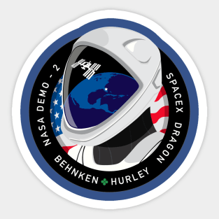 Mission Patch Crew Dragon DM-2 SPACEX T-Shirt NASA | US Space Force Sticker